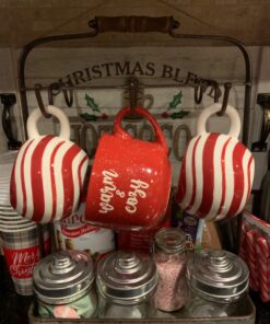 Benzara BM177866 Rustic Galvanized Metal Crockery Holder with Cup Hooks, Gray 33 71pFdPdJlL