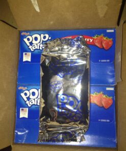 Kellogg's Pop-Tarts Frosted Strawberry Toaster Pastries, Fun Breakfast for Kids, Family Pack, (32 Toaster Pastries), 54.1 oz 1.68 Pound (Pack of 2) 28 71pFhSo5m L