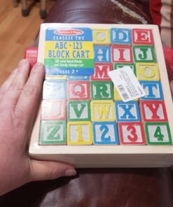 Melissa & Doug Classic ABC Wooden Block Cart Educational Toy With 30 1-Inch Solid ABC Wood Blocks For Toddlers Ages 2+ 23 71pGWHDlhdL