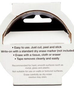 Scotch Dry Erase Tape, 1.88" x 5 Yards, 1 Roll, White (1905R-DE-WHT) 1 pack 18 71pIpNXNTGL