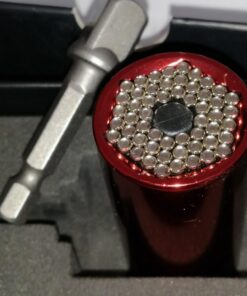 Super Universal Socket Tools Gifts for Men - Stocking Stuffers for Men, Mens Christmas Gifts, Cool Stuff Gadgets for Men Birthday Gifts for Dad Women Husband, Socket Set with Power Drill Adapter Red 36 71pJtwjIUwL