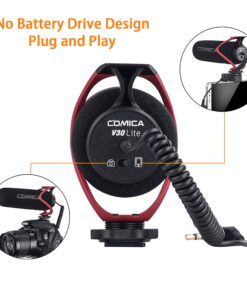 Alternative view of comica CVM-V30 LITE Video Microphone,Super-Cardioid Condenser On-Camera Shotgun Microphone for Canon Nikon Sony Panasonic DSLR Cameras,Mic for iPhone Android Smartphone with 3.5mm Jack(Red) Red