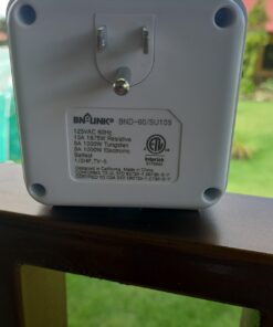 BN-LINK Digital Timer Outlet 24-Hour Programmable Digital Outlet Timer with 2 Independent Outlets 3-Prong Mini Indoor Easy Set Stackable Plug-in for Lights Lamps Fans Accurate 8A/1000W 1/3HP 3 prong 53 71pKk9XNeuL