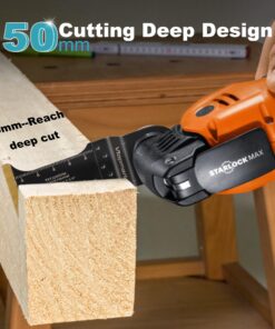 Vtopmart 16PCS Titanium Oscillating Tool Blades Kit, Universal Multitool Blades Cutting for Metal Wood Nails Screws Plastic, Plunge Cutting Multitool Blades, Flush Cut Blades Kits Fit Ryobi Milwaukee 16 19 71pM9A1OTzL