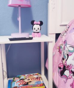 Idea Nuova Disney Minnie Mouse Stick Table Kids Lamp With Pull Chain, Themed Printed Decorative Shade, Pink Minnie Bow-Tique 30 71pMfXQVuVL
