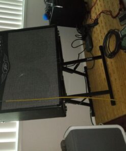 On-Stage RS7000 Tilt-Back Amp Stand (Setup for Guitar Combo Amplifiers and Speakers, 150 lb Capacity, Adjustable Height, Nonslip Rubber Arms and Feet, Portable, Folding, Steel, Black) 35 71pPhJmHPWL