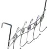Southern Homewares Music Note Treble Clef Shape Over The Door Metal Rack, 5 Hanger Hooks Chrome Plated 39 71pQNRBx84L