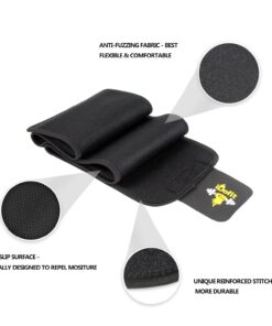 iDofit Waist Trimmer Belt, Sweat Wrap for Fat Burning, Sauna Belt Waist Trainer Stomach Shaper for Women & Men M: 8" Wide x 42" Long 28 71pSNiXMpfL