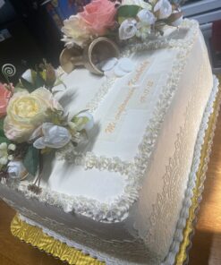 Large Pre-Made Ready to Use Edible Cake Lace Rose Scallop Ivory White 14-inch 10-piece Set 41 71pSNkPqwnL