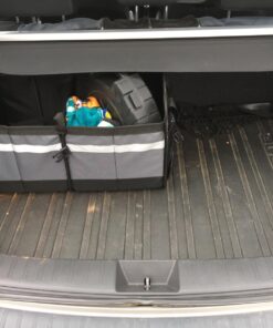 Higher Gear Trunk Storage Organizer for Car, SUV, Truck - Preferred Trunk Organizers for Car Organization, Trunk Organizer with 4 Compartments, 10 Pockets, Tie-Down Straps, Detachable Lid (Gray) Gray 39 71pSdQTS wL