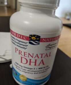 Nordic Naturals Prenatal DHA, Unflavored - 180 Soft Gels - 830 mg Omega-3 + 400 IU Vitamin D3 - Supports Brain Development in Babies During Pregnancy & Lactation - Non-GMO - 90 Servings 180 Count (Pack of 1) 33 71pSvWKexoL 2