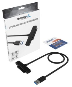 SABRENT USB 3.0 to SSD / 2.5 Inch SATA I/II/III Hard Drive Adapter (EC-SSHD) 2.5" SSD/SATA Adapter 28 71pT31qek9S