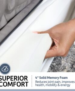 Alternative view of PetFusion Ultimate Dog Bed, Orthopedic Memory Foam, Medium Firmness Pillow, Waterproof Liner, YKK Zippers, Breathable 35% Cotton Cover, 1yr. Warranty,Slate Grey, X-Large (44x34") 44.0"L x 34.0"W x 10.0"Th Slate Grey