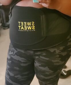Sweet Sweat Waist Trimmer for Women and Men - Sweat Band Waist Trainer for High-Intensity Training & Workouts, 5 Sizes XX-Large Black/Yellow 32 71pX30sJd4L 2