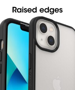 OtterBox iPhone 13 (ONLY) Prefix Series Case - BLACK CRYSTAL, Ultra-Thin, Pocket-Friendly, Raised Edges Protect Camera & Screen, Wireless Charging Compatible REACT 10 71pYaVViP4L