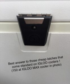 Igloo Hybrid Stainless and Plastic Latch (3.38 L x 0.57 W x 0.57 D Inches) - Black/Silver Black, Stainless Steel 76 71pYj3uvTL