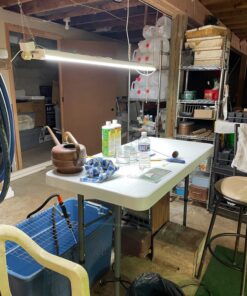 LIFETIME 80160 Commercial Height Adjustable Folding Utility Table, 4 Feet, White Granite 48 71paQK7W3YL