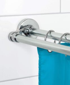 Zenna Home Rustproof Tool-Free Tension or Permanent Mount Adjustable Double Shower Rod, 44 to 72 Inches, Chrome 24 71pbGgfKZwL