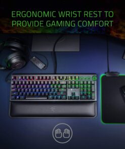 Razer BlackWidow Elite Mechanical Gaming Keyboard: Orange Mechanical Switches - Tactile & Silent - Chroma RGB Lighting - Magnetic Wrist Rest - Dedicated Media Keys & Dial - USB Passthrough 22 71pbfP8Dz L