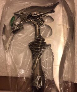 Alien Warrior Fantasy Battle Axe w/ Dagger & Plaque New 25 71pbildUSSL