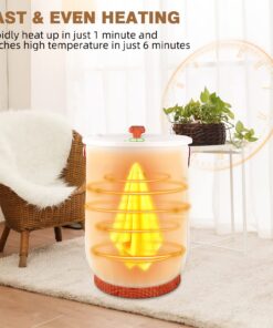 Keenray Towel Warmer Bucket, Luxury Hot Towel Warmer with LED Display, Child Safety Lock, Heat Timer 15/30/45/60 Min Adjustable, for Hot Tub, Bathroom, Spa, Brown, CL27 21 71pbpO6tCcL