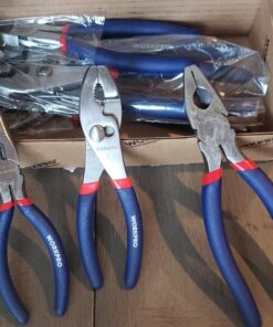 Workpro 7-piece Pliers Set (8-inch Groove Joint Plier, 6-inch Long Nose, 6-inch Slip Joint, 4-1/2 Inch Long Nose, 6-inch Diagonal, 7-inch Linesman, 8-inch Slip Joint) for DIY & Home Use 35 71pbvKvIL