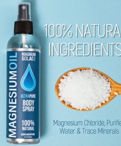 Pure Magnesium Oil Spray - 100% Natural Magnesium Spray - Sourced from The Dead Sea Topical Magnesium 8 Fl Oz (Pack of 1) 24 71pcFv3VM4L