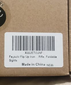 Feyachi Flip Up Iron Sight Front Rear Sight Compatible for Picatinny Rail and Weaver Rail of Rifle, Foldable Sights Black 52 71pcKJW9WPL