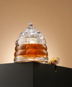 Alternative view of Studio Silversmith Crystal Honey Jar, Beehive Honey Dish