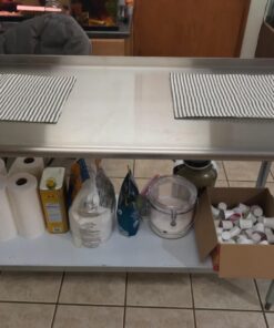 GRIDMANN Stainless Steel Kitchen Prep Table 60 x 24 Inches with Backsplash & Under Shelf, NSF Commercial Work Table for Restaurant and Home 60 in Long x 24 in Deep 43 71pdSkNg1mL