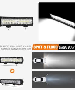 Alternative view of LITE-WAY 12 Inch LED Light Bar for Truck,ATV,UTV, Marine, IP68, 30000LM LED Pods Spot & Flood Combo Beam, 12V Triple Row Light Bar Off Road Driving Led Work Lights