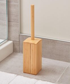 Alternative view of iDesign Formbu Bamboo Toilet Bowl Brush and Holder Set - 3.6" x 3.6" x 17.5"