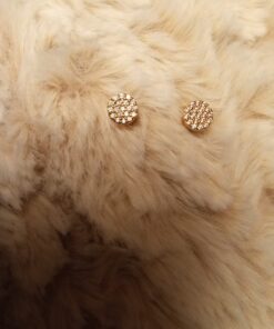 PAVOI 14K Gold Plated Sterling Silver Post Stud Earrings for Women | Pave CZ Mini Disc | Gold Earrings for Women Rose Gold 26 71ph7BR3bAL