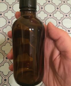 4 Oz (120 ml) Amber Boston Round Glass Bottle w/Cap - Pack of 6 9 71phNEGc8L