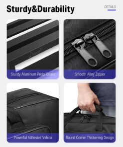 Donner Guitar Pedal Board Case DB-3 Aluminium Pedalboard 20'' x 11.4'' x 4'’ with Bag 20" x 11.4" x 4" 28 71phfKUqTL
