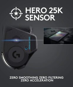 Logitech G502 Lightspeed Wireless Gaming Mouse with Hero 25K Sensor, PowerPlay Compatible, Tunable Weights and Lightsync RGB - Black 39 71phqy8ZgAL