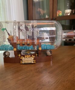 LEGO Ideas Ship in a Bottle 92177 Expert Building Kit, Snap Together Model Ship, Collectible Display Set and Toy for Adults (962 Pieces),Multicolor 40 71pi LCQlJL