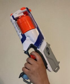 NERF N Strike Elite Strongarm Toy Blaster with Rotating Barrel (Amazon Exclusive) White 34 71piJReuXcL