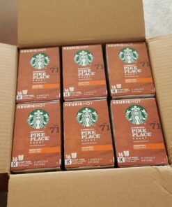 Starbucks K-Cup Coffee Pods—Medium Roast Coffee—Pike Place Roast for Keurig Brewers—100% Arabica—4 boxes (96 pods total) Pike Place 24 Count (Pack of 4) 24 71piks9oNsL