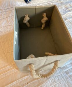 StorageWorks Storage Baskets for Organizing Shelves , Foldable Fabric Storage Bins with Handles, Beige, White & Ivory, 3-Pack, 11 ½" L x 8 ¾" W x 6 ½" H 41 71pilGyqn7L