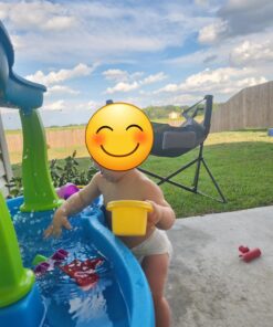 Step2 Rain Showers Splash Pond Toddler Water Table, Outdoor Kids Water Sensory Table, Ages 1.5+ Years Old, 13 Piece Water Toy Accessories, Blue & Green Without Umbrella PlaySet 34 71pk9TJEu7L 2