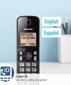 Panasonic Expandable Cordless Phone System with Amber Backlit Display and Call Block – 1 Handset – KX-TGC350B (Black) 15 71plWwyYtKL