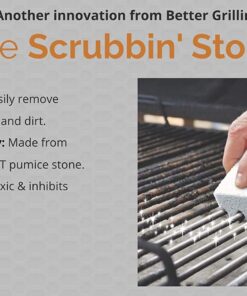 Better Grillin Scrubbin Stone Grill Cleaner-Scouring Brick/Barbecue Grill Brush/Barbecue Cleaner for BBQ, Griddle, Racks 1 Count Gray 19 71pmQbrcu5L