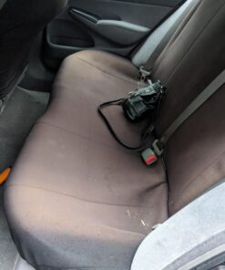 FH Group Car Seat Covers Full Set Cloth - Universal Fit Automotive Seat Covers, Low Back Front Seat Covers, Solid Back Seat Cover, Washable Car Seat Cover For SUV, Sedan And Van Black BLACK Seat Covers 58 71pmlkLJL