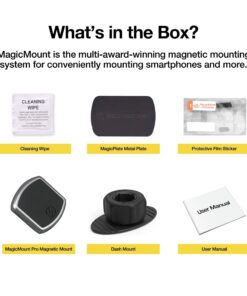 Scosche MPDB MagicMount Pro Magnetic Car Phone Holder - Magnetic Phone Mount for Car Dashboard, Desk, & Flat Surfaces - 360 Degree Adjustable Head - Universal Dash Mount for All Cell Phones & Tablets 1 Pack 27 71pmoorzbpL