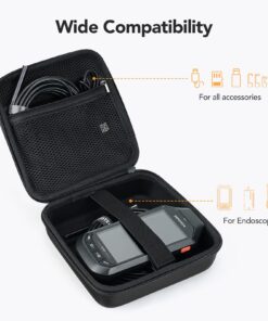 Alternative view of DEPSTECH Original Endoscope Case, Wireless Borescope Carrying Bag WiFi & USB Scope Cameras, Upgraded Large-Capacity Hardshell Case, Compatible with 4.3" Inspection Camera DS300, Black