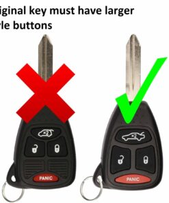 KeylessOption Just the Case Keyless Entry Remote Control Car Key Fob Shell Replacement for KOBDT04A Black 17 71pn7Vvz3bL