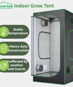 Alternative view of Green hut Grow Tent 96"X48"X78" 600D Mylar Hydroponic Indoor Grow Tent with Observation Window, Removable Floor Tray and Tool Bag for Indoor Plant Growing 8X4 96"x48"x78"