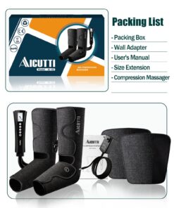 AICUTTI Foot and Leg Massager, Gifts for Women, Men, Mom, Dad, Christmas, Fathers Mothers Day, Air Compression Massager with Heat for Thighs, Calves, Knee, Feet, Edema, Swelling and Varicose Veins 36 71poZYakbZL