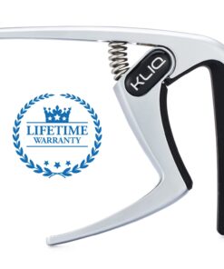 Alternative view of KLIQ Guitar Capo for Acoustic and Electric 6-String Guitars, Satin Silver